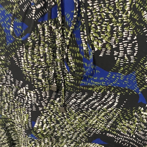 Reiss Blue and Black Abstract Mini Dress - Picture 7 of 9